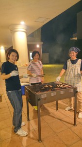 R1.8.21　夏季合宿２（BBQ　手伝い京子＋松本母＋加藤母）